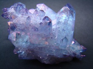 Tanzan Indigo Aura Quartz Crystal Cluster