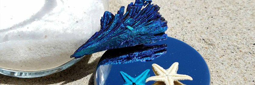 Crystal Oceanarium with Titanium Kyanite by Crystal Rock Star
