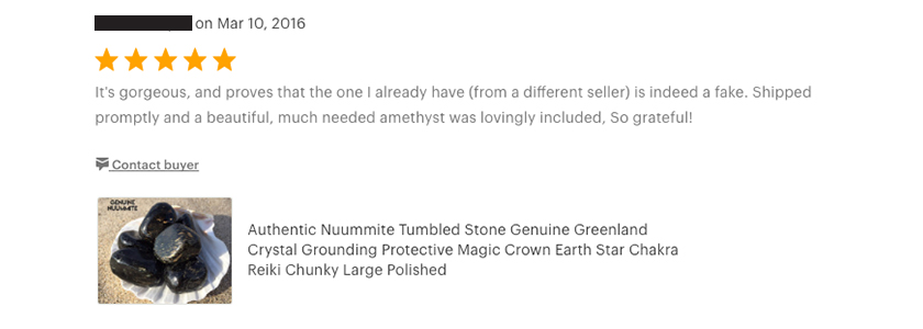 Genuine Nuummite Tumbled Crystal Reviews Testimonials CrystalRockStar