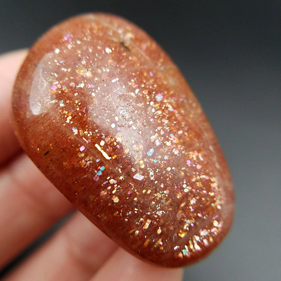 Rainbow Sprinkle Sunstone Tumbled Crystal at Crystal Rock Star - Happiness Joy Life Force Energy