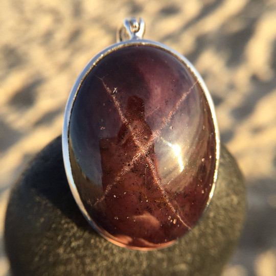 Star Garnet Crystal Pendant by CrystalRockStar.com for empowering your life force essence.