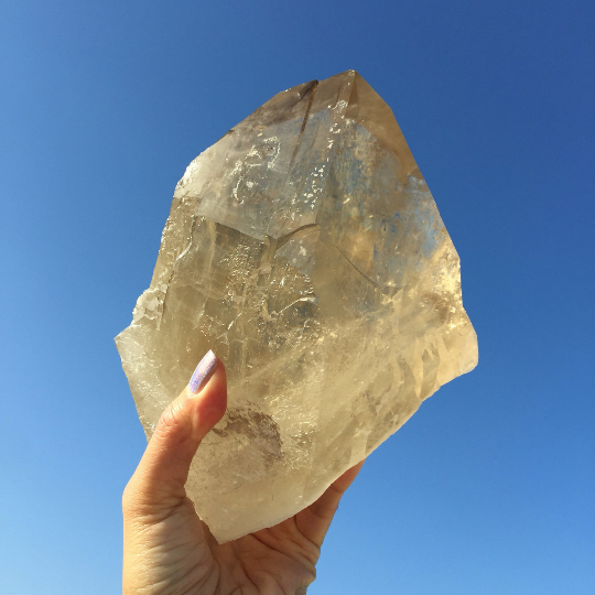 Terminated Citrine Natural Crystal Point - Crystal Rock Star crystalrockstar.com - Empower Life Force Energy