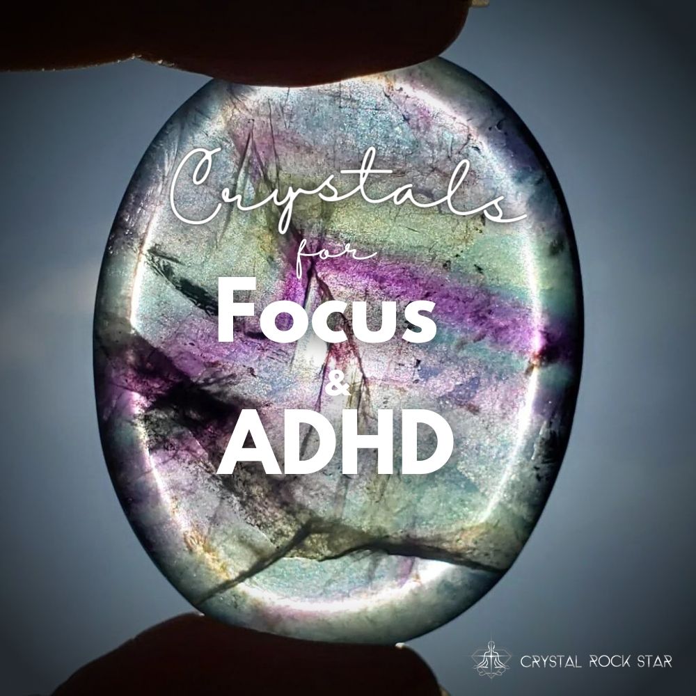 Crystals for Focus and ADHD - Rainbow Fluorite Worry Stone